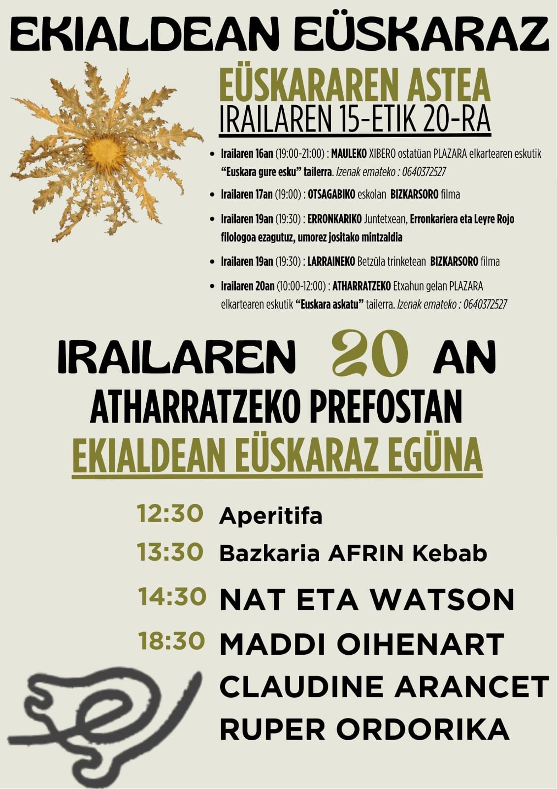 EKIALDEAN EÜSKARAZ - Eüskararen astea