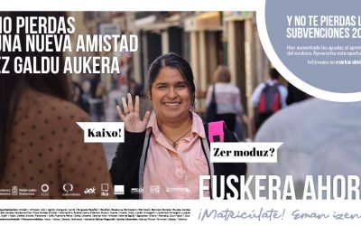 `Euskara ahora´, euskaltegian izena emateko unea